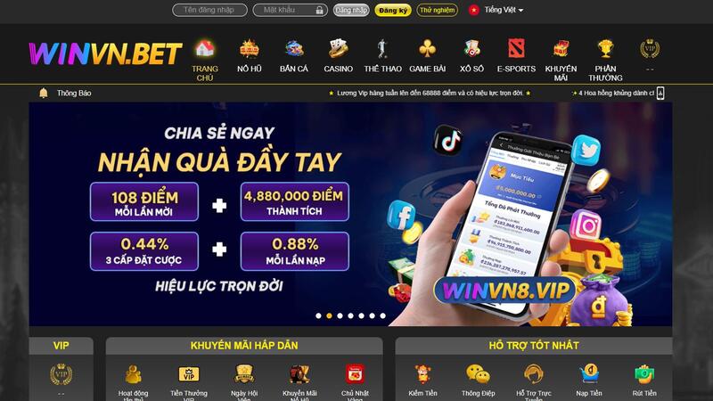 Cập nhật link đăng nhập winvn mới nhất Cập nhật link đăng nhập winvn mới nhất