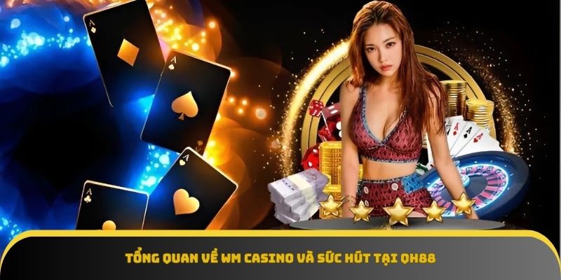 Giao diện WM Casino với hình ảnh dealer chuyên nghiệp